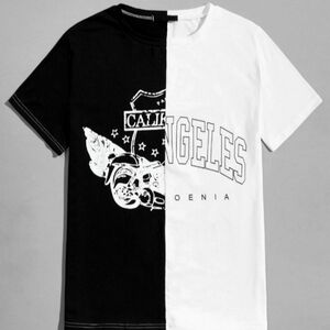 ROMWE, men's medium, black and white